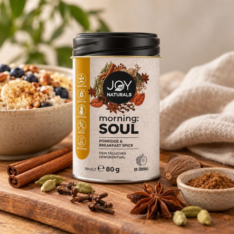 Morning Soul Porridge Gewürz von JOY NATURALS – aromatische Gewürzmischung für Porridge
