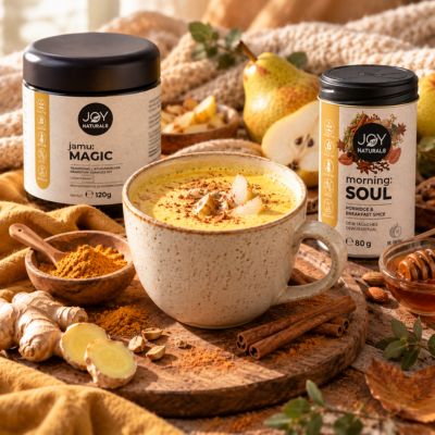 Birnen-Golden-Milk mit jamu:MAGIC