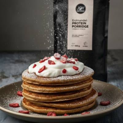 Erdmandel-Himbeer-Protein-Pancakes