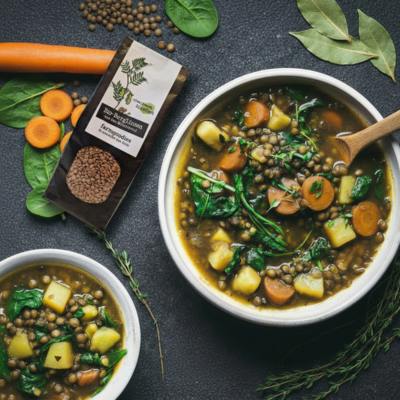 Schneller Linsen-Eintopf mit Wurzelgemüse