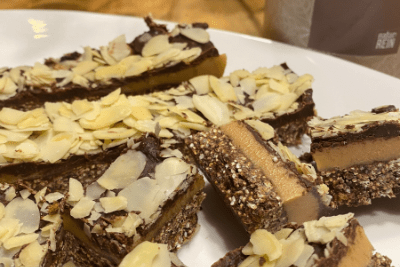 Kakaobohnen-Karamell-Brownies