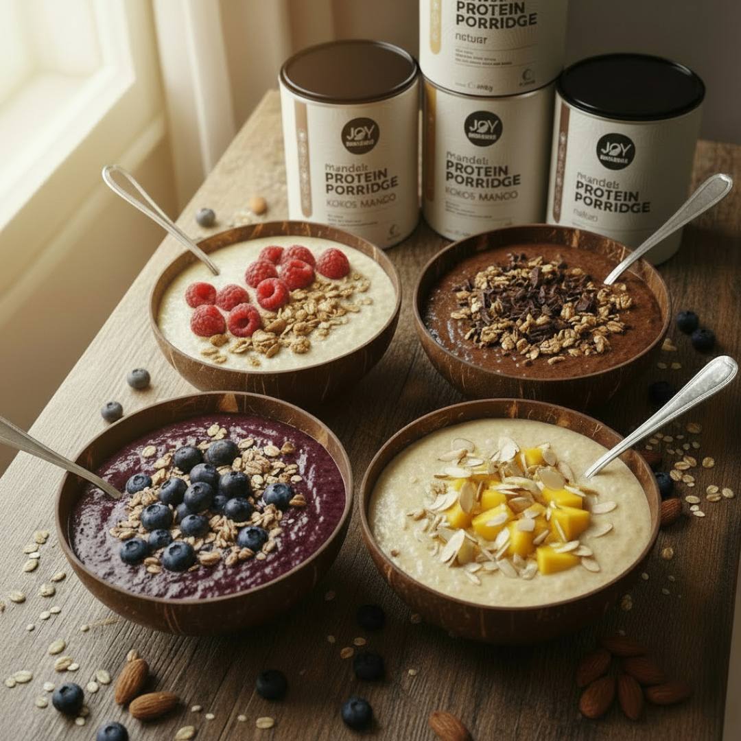 4 Sorten Bio Mandel Porridge