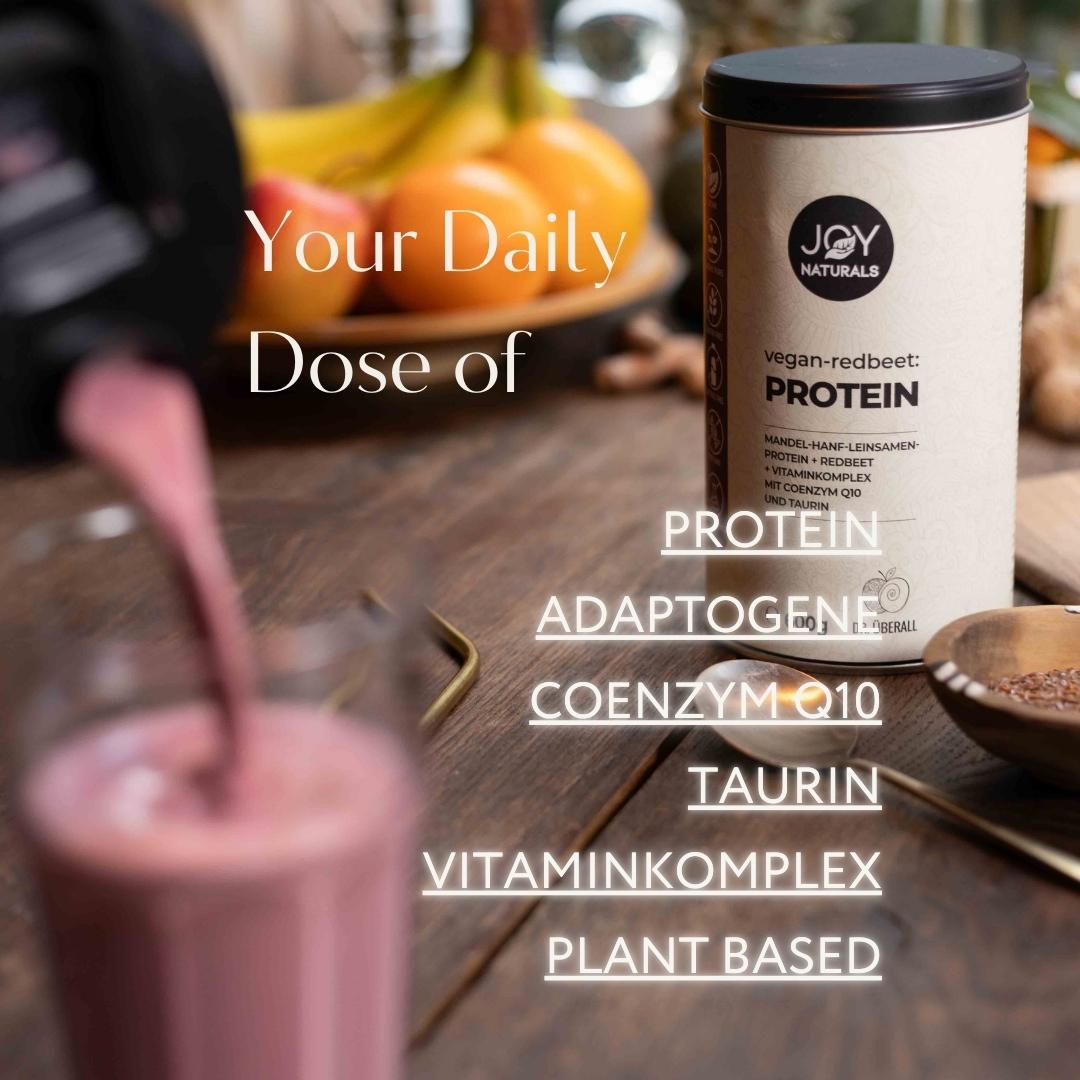 Your Daily Dose of Vitmins in vegan-redbeet Protein