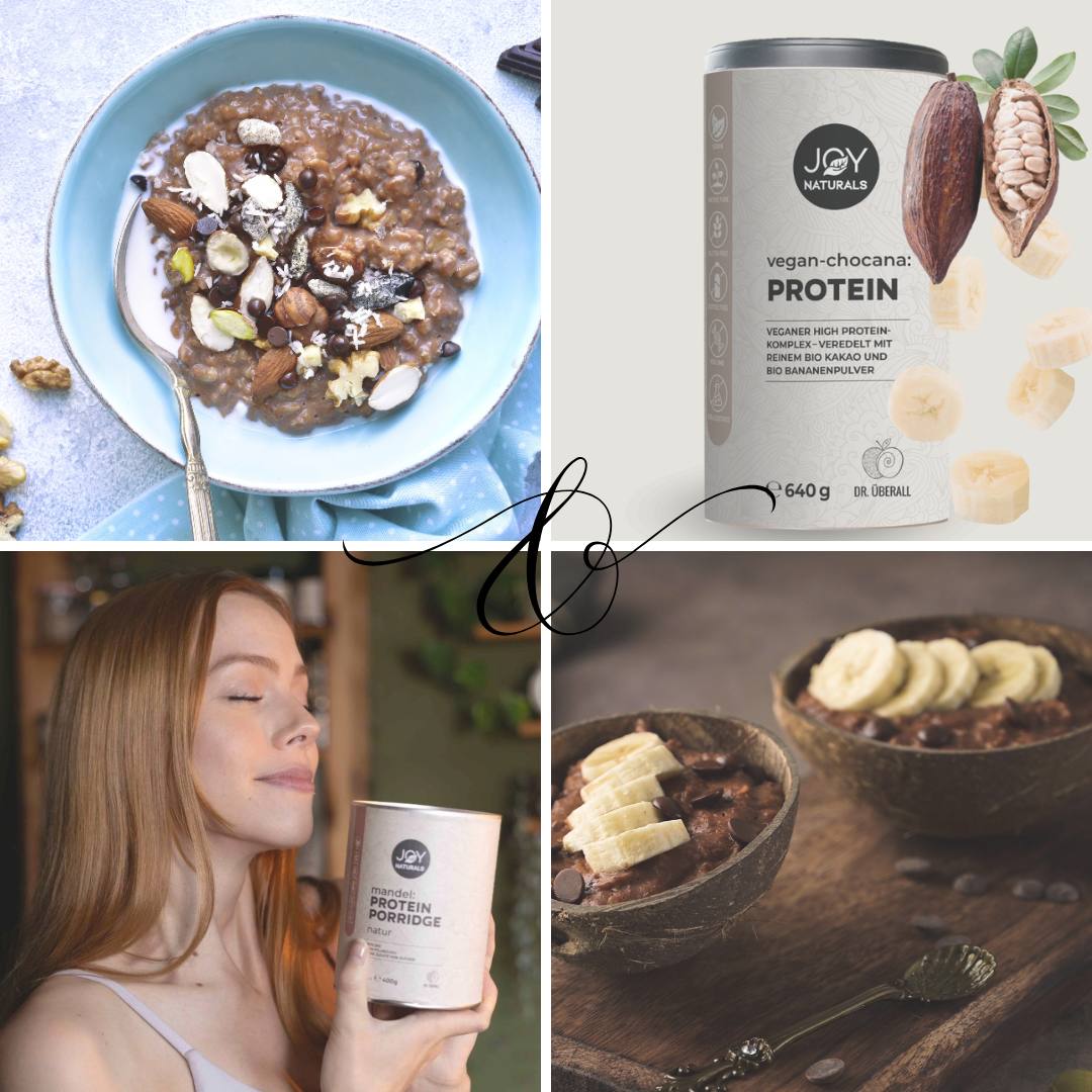 High Protein Bundle – 2 x Mandel Protein Porridge & Chocana Shake | Vegan & Zuckerfrei