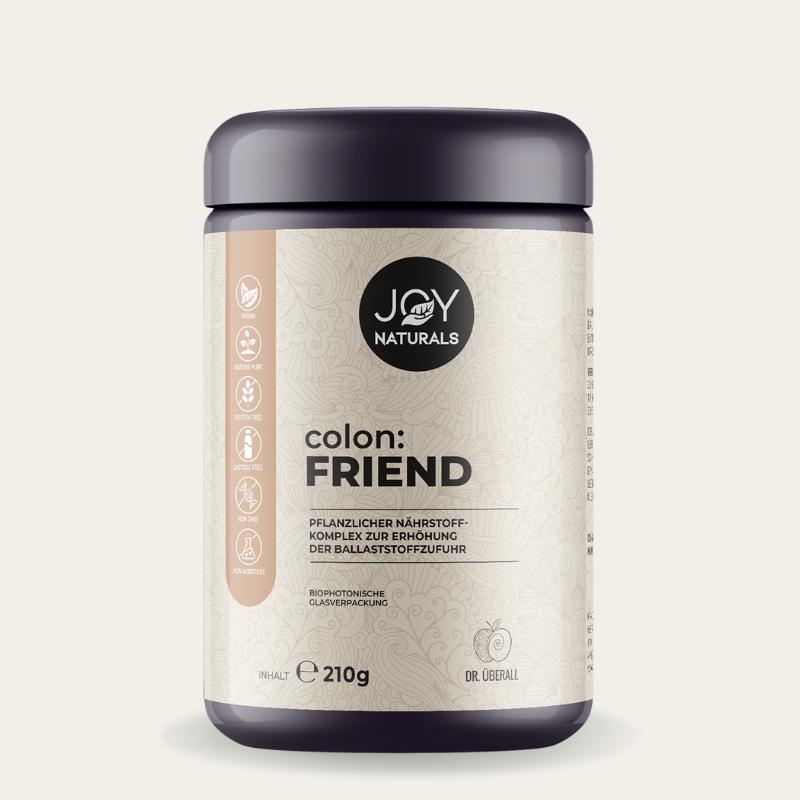 colon:FRIEND ist ein Ballasstoffreicher Wirkstoffkomplex, er fördert eine gesunde Darmflora und reguliert die Verdauung